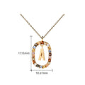 Colorful CZ Letter Pendant - DippedShop Wholesale - #8083