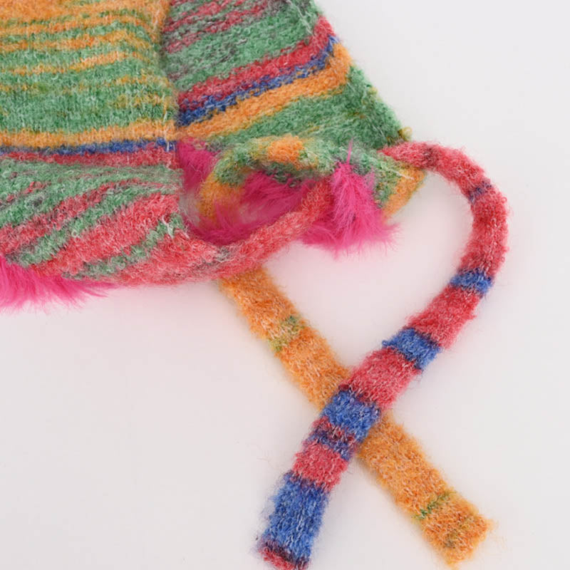 Colorful Gradient Bandana Knit Triangle Headscarf MK2BK6W6HHS10