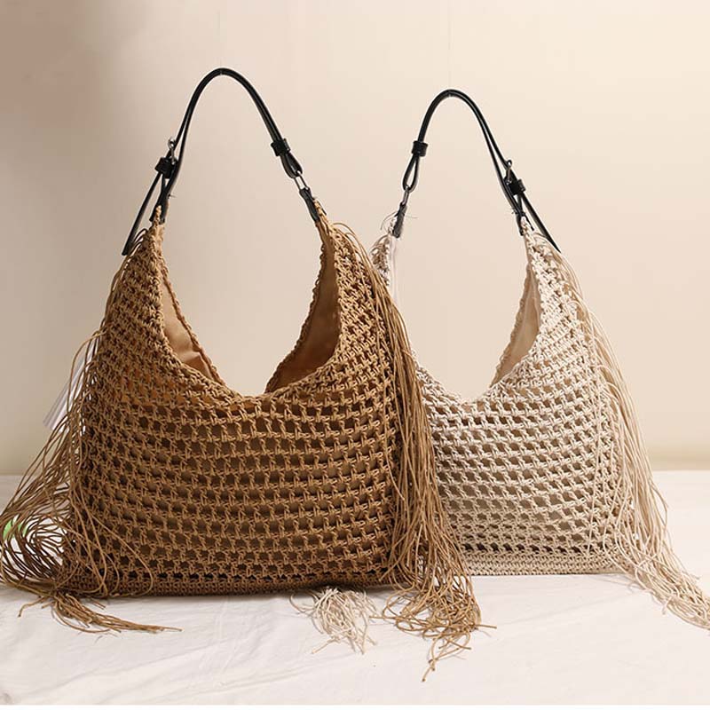 Tassel Hollow Out Beach Tote - DippedShop Wholesale - #0643
