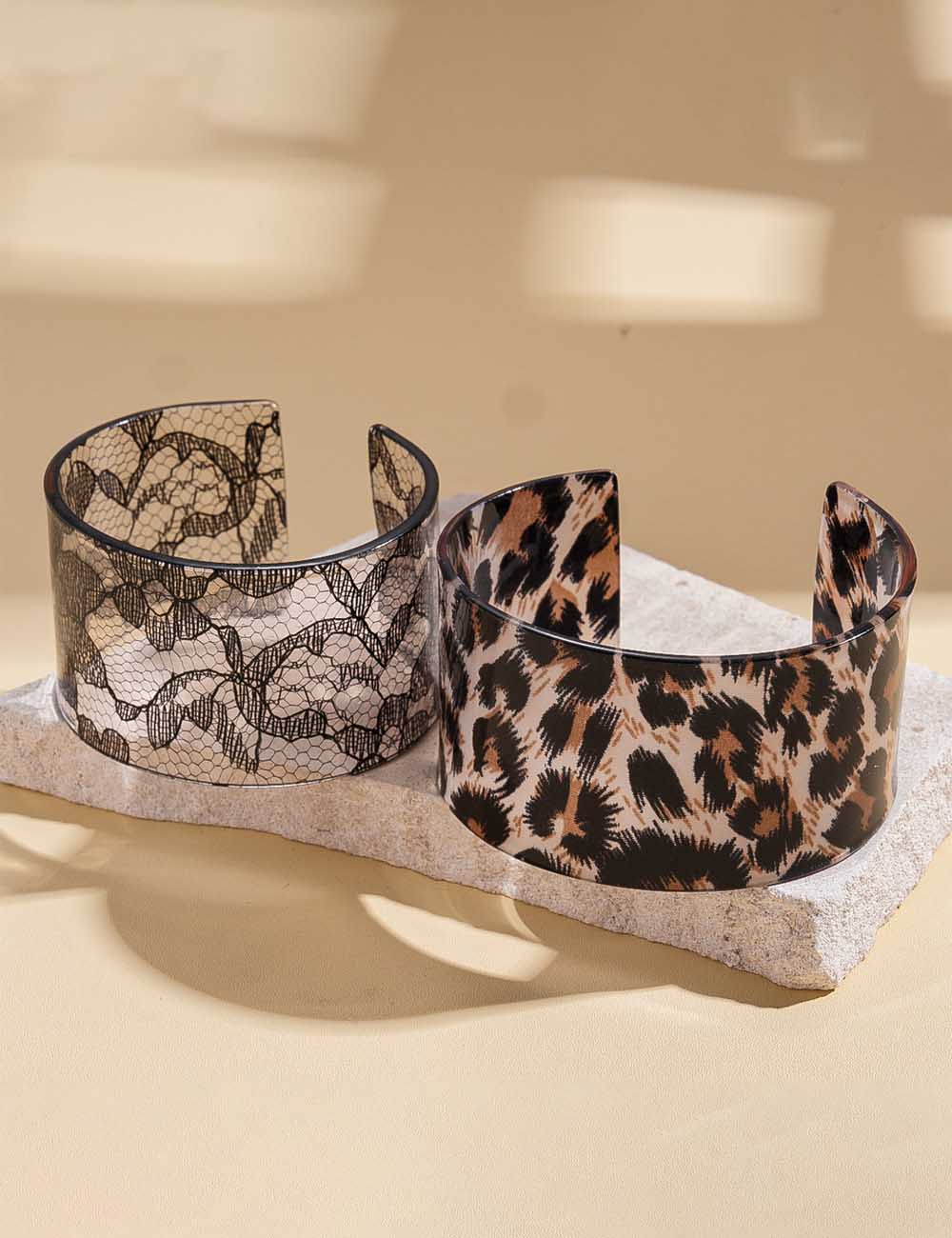 Retro Leopard Print Aceylic Wi - DippedShop Wholesale - #5459