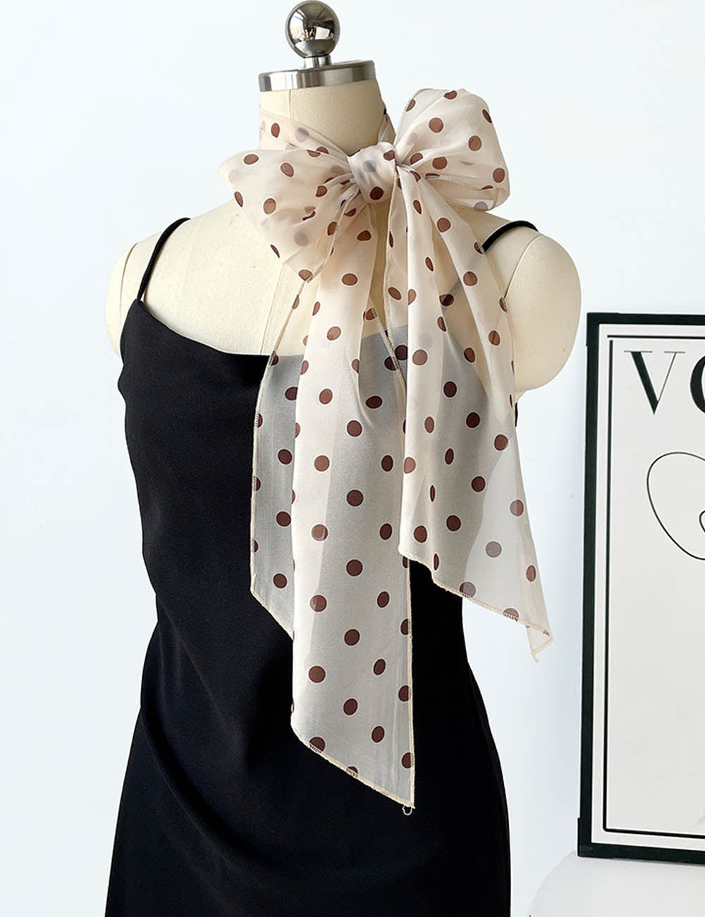 Polka Dots Striped Scarf - DippedShop Wholesale - #6947