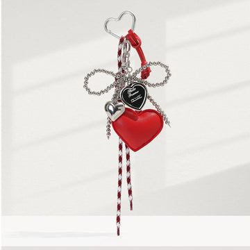 Simple Bow Heart Keychain Bag Charm DP25C772