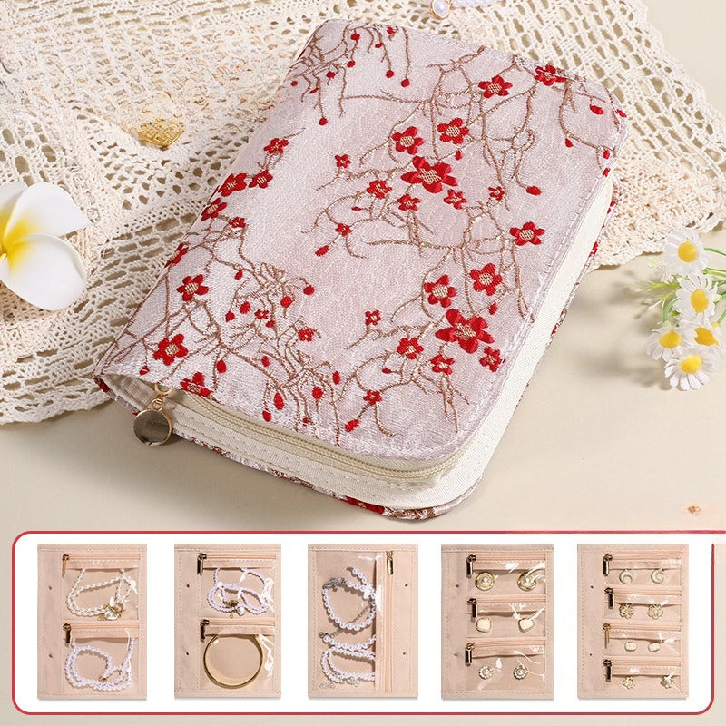 Multi Color Butterfly Jacquard Jewelry Organizer Bag 8CW6BOB356L