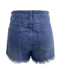High Waist Washed Denim Shorts - DippedShop Wholesale - #8003