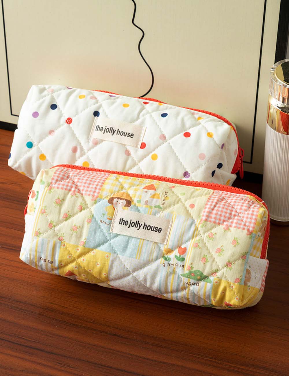 Cute Cartoon Colorful Dots Pencil Pouch DP25E946