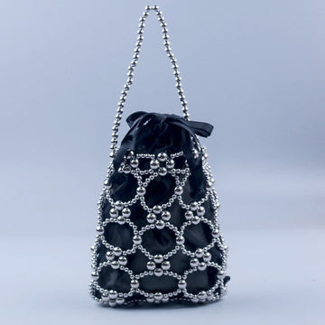 Hollow Solid Color Beads Handbag DP25C781