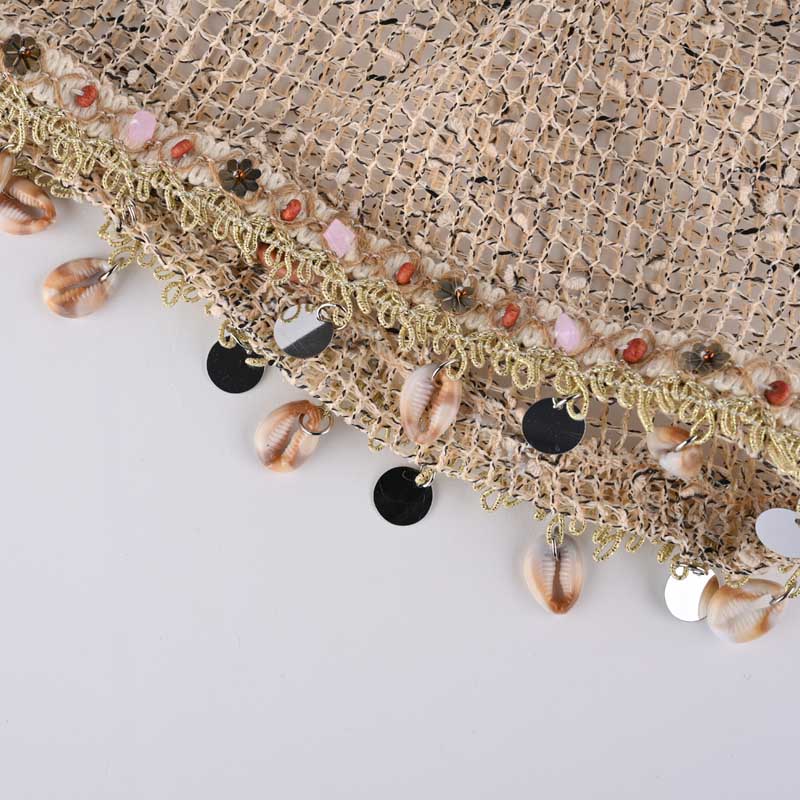Boho Shell Tassel Hat - DippedShop Wholesale - #4307