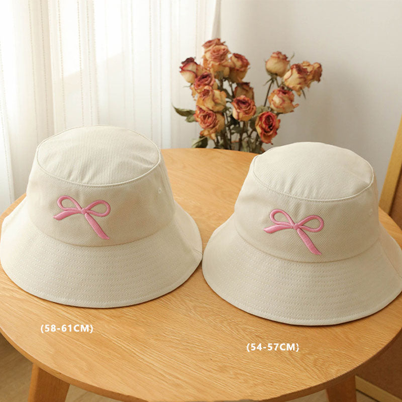 Elegant Bow Embroidered Bucket Hat DP25E972