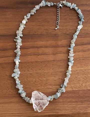 Natural Stone Layered Necklace - DippedShop Wholesale - #7011