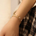 Gold Plated Pearl Bracelet - DippedShop Wholesale - #8019