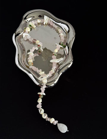 Dainty Stone Shell Beaded Choker Necklace DP25F833