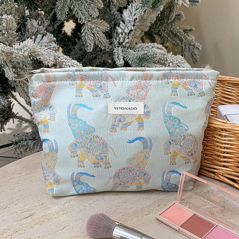 Cute Animal Embroidery Travel Portable Cosmetic Bag MK2BW6W10BOB386