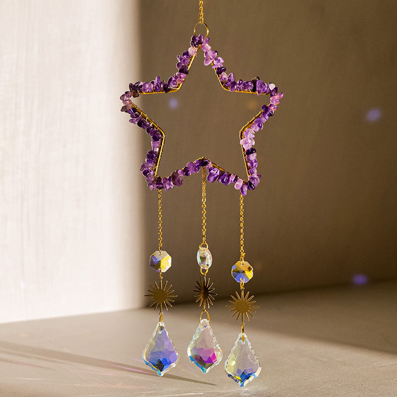 Star Crystal Suncatcher Pendant - DippedShop Wholesale - #9251