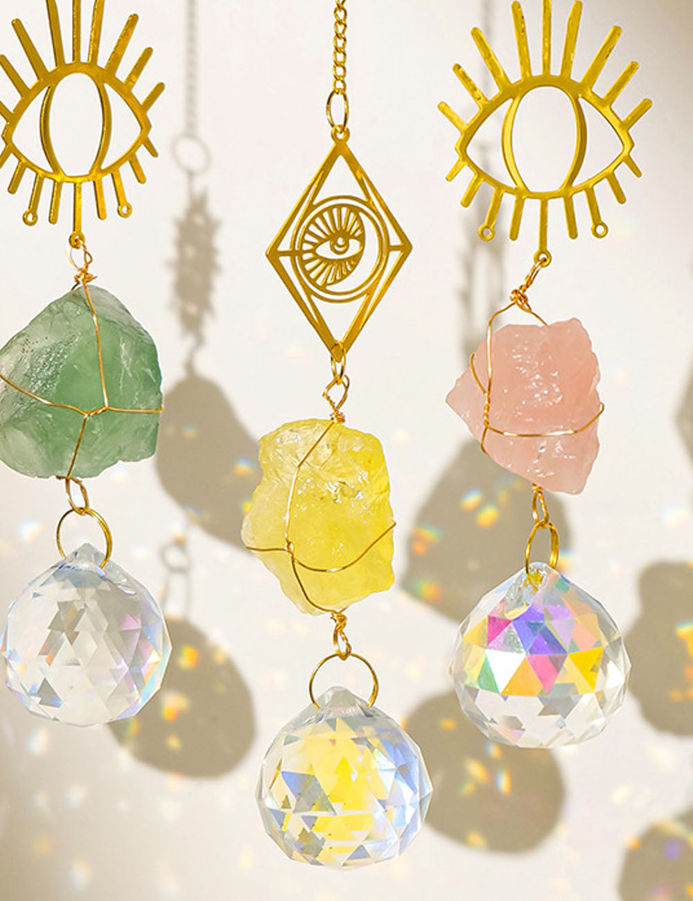 Natural Stone Crystal Ball Pendant - DippedShop Wholesale - #8435