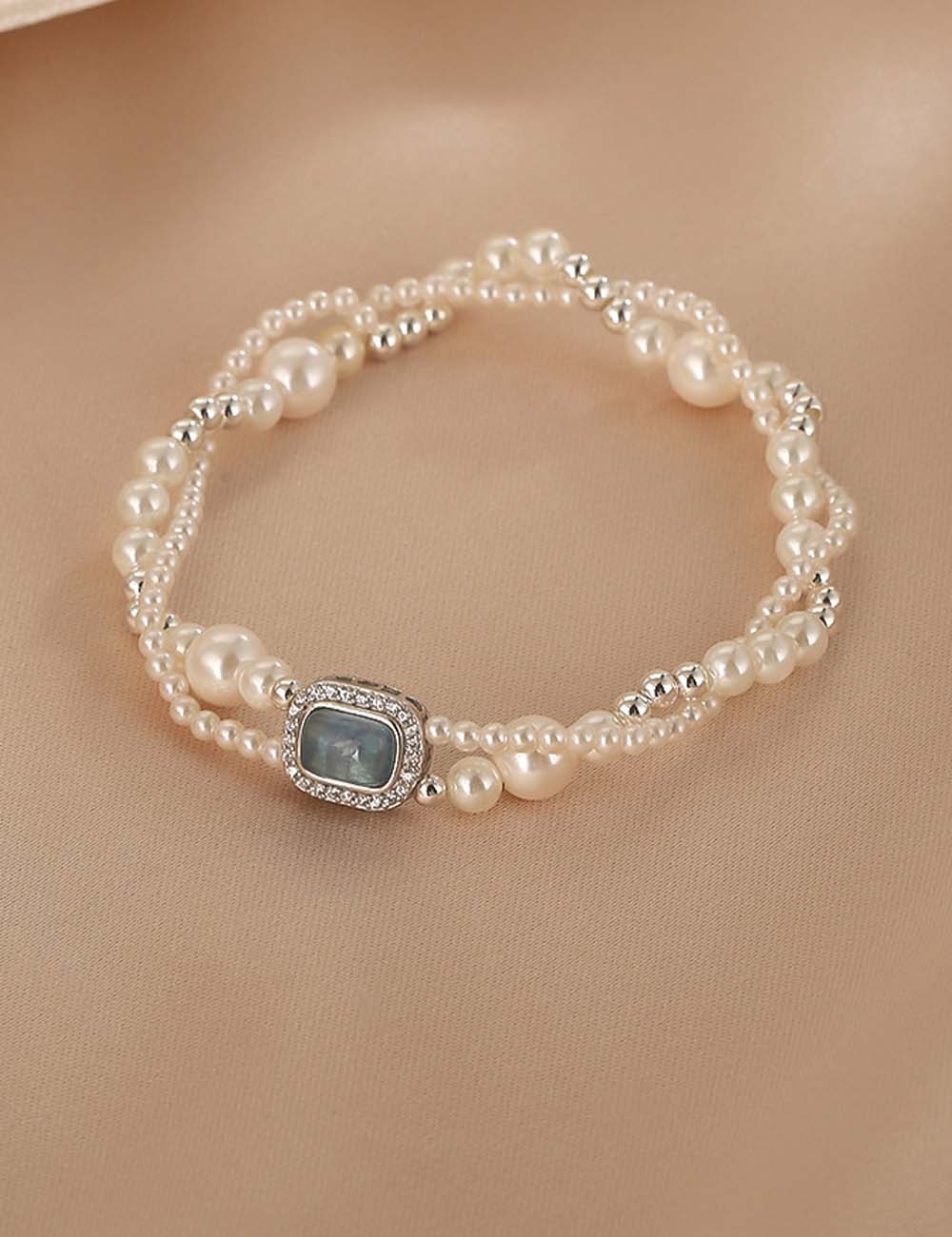 Double-Layer Pearl Bracelet - DippedShop Wholesale - #1251