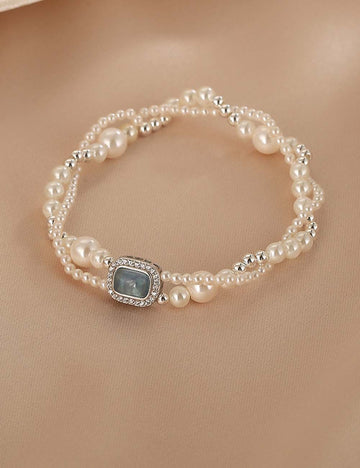 Double-Layer Pearl Bracelet - DippedShop Wholesale - #1251
