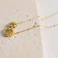 Gold Plated CZ Chain Necklace - DippedShop Wholesale - #4963