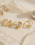Minimalist Gold Plated Zirconi - DippedShop Wholesale - #0355