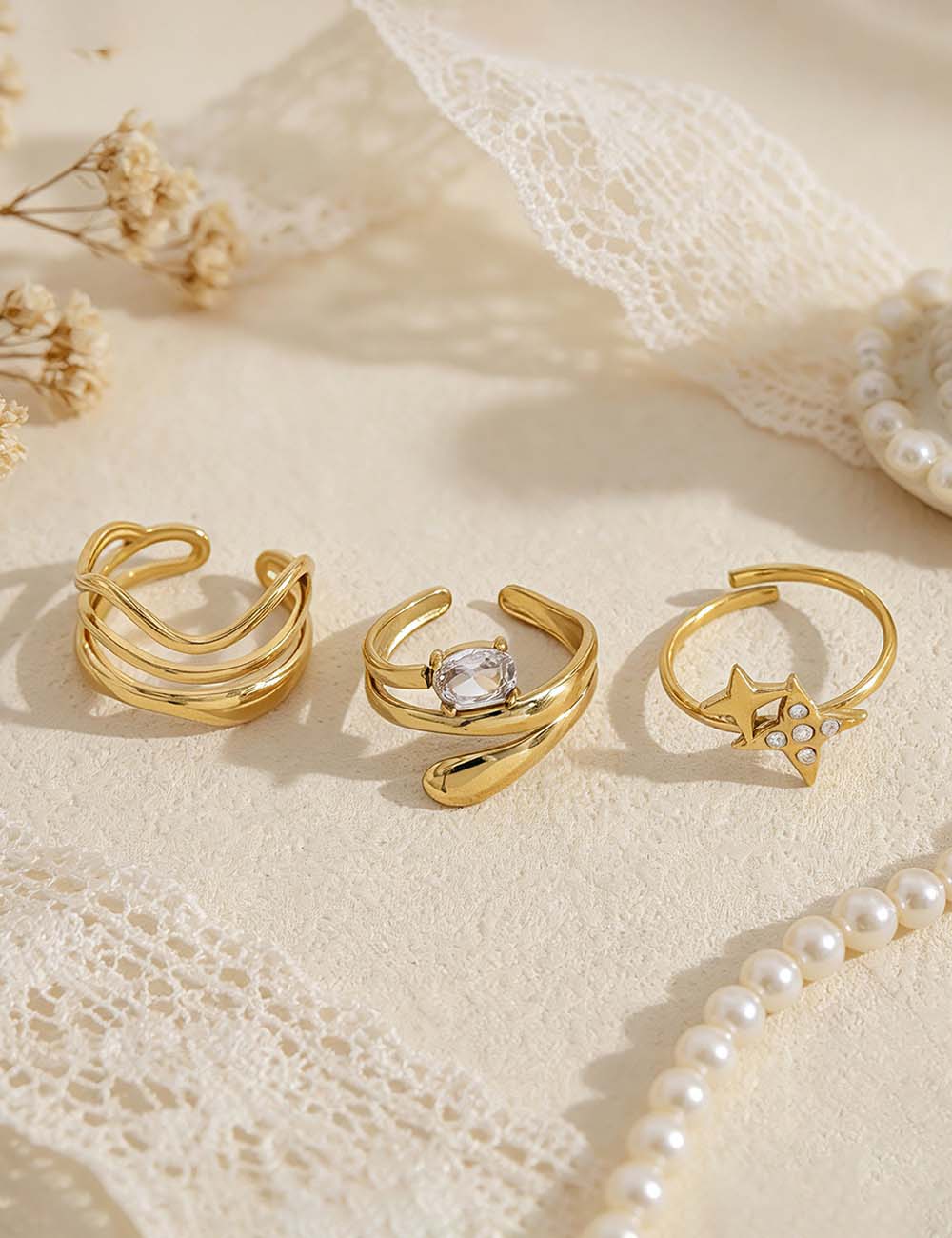 Minimalist Gold Plated Zirconi - DippedShop Wholesale - #0355