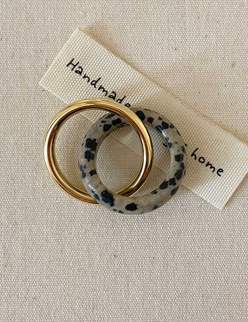 Double-Layer Dalmatian Ring - DippedShop Wholesale - #3795