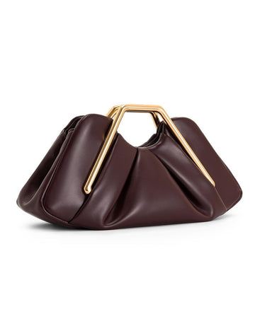 Minimalist Cloud Ruched Evening PU Leather Handbag DP25H603