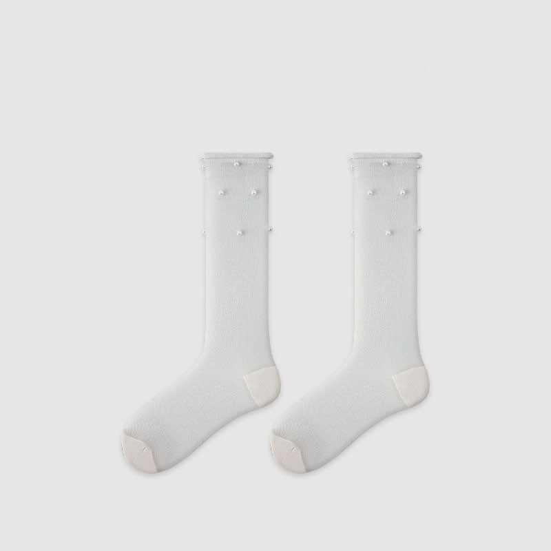 Minimalist Pearl Crew Socks - DippedShop Wholesale - #4963