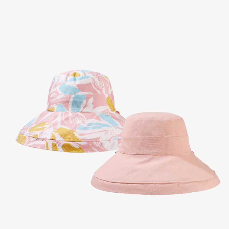 Casual Reversible Floral Print Wide Brim Bucket Hat 8BK6HAT163T