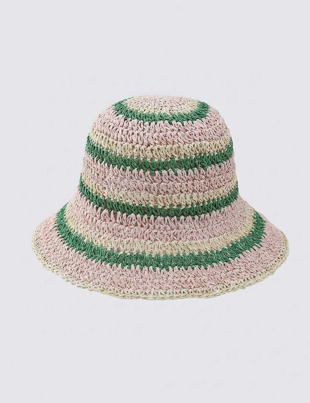 Color Block Beach Hat - DippedShop Wholesale - #0771
