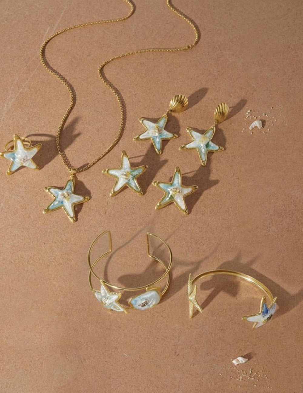 Trendy Gold Plated Starfish Mo - DippedShop Wholesale - #7923