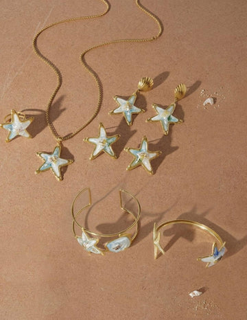 Trendy Gold Plated Starfish Mo - DippedShop Wholesale - #7923