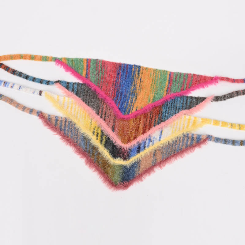 Colorful Gradient Bandana Knit Triangle Headscarf MK2BK6W6HHS10