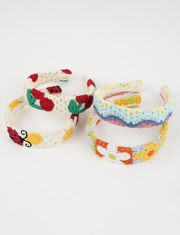 Knit Flower Hair Band - DippedShop Wholesale - #6131