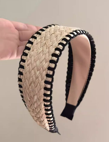 Straw Woven Wide Headband - DippedShop Wholesale - #5651