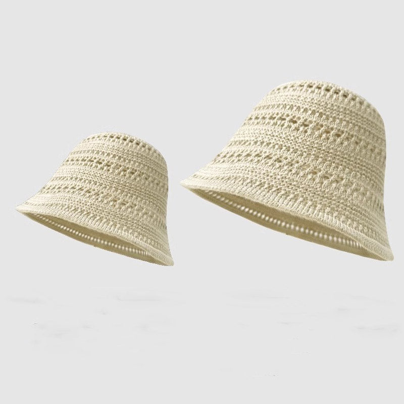 Solid Color Hollow Out Knitted Fisherman Hat DP25E418