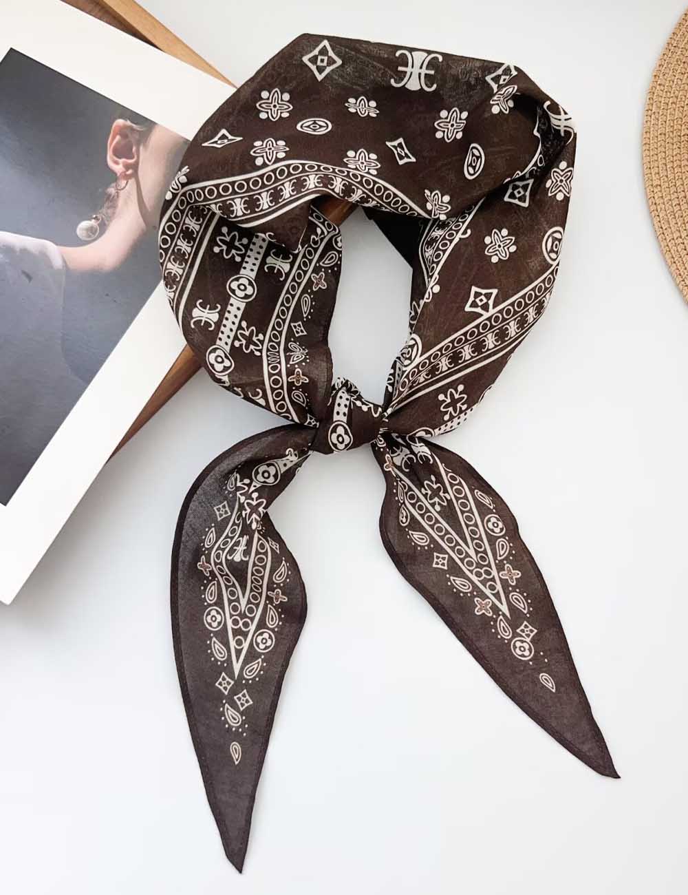 Flower Print Cotton Scarf - DippedShop Wholesale - #1139