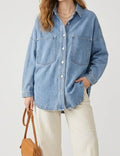 Trendy Denim Polo Shirt - DippedShop Wholesale - #7619