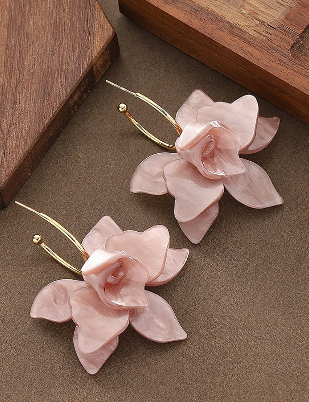 Resin Floral Earrings - DippedShop Wholesale - #8035