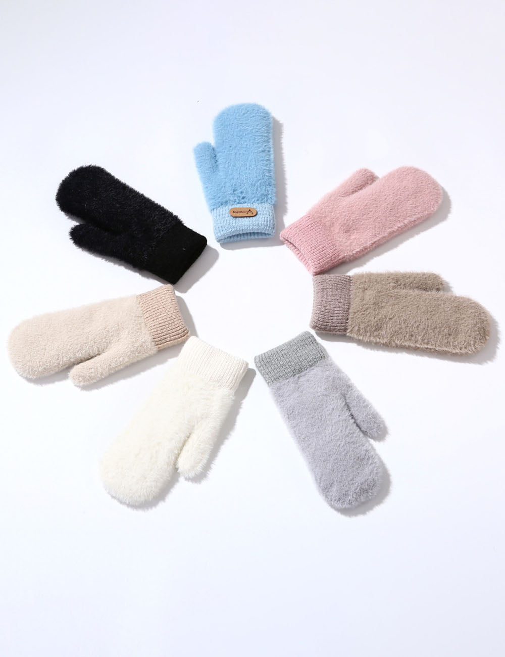 Winter Mittens Warm Fleece Cozy Knit Gloves DP235G704