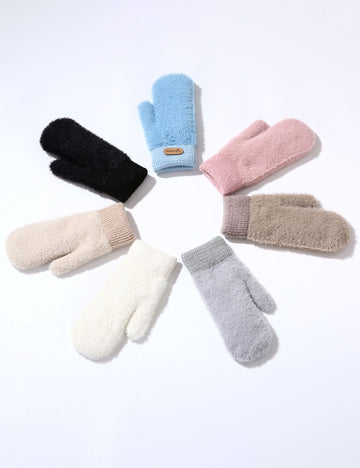 Winter Mittens Warm Fleece Cozy Knit Gloves DP235G704