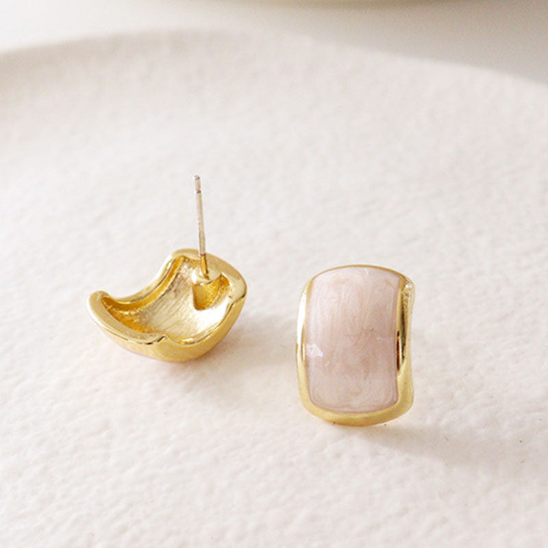 Geometric C-Shaped Stud Earrings - DippedShop Wholesale - #4195