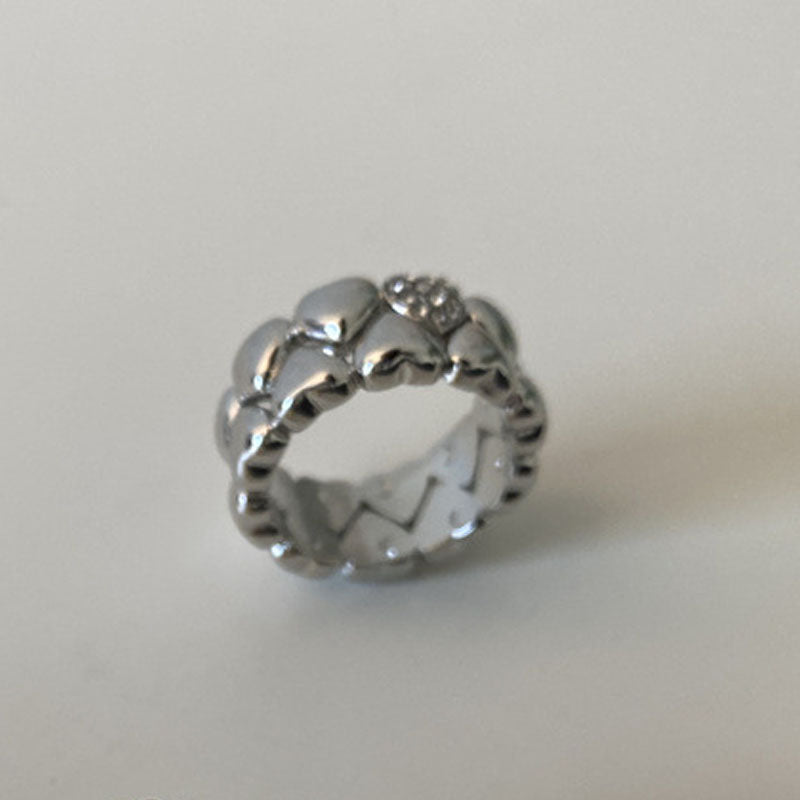 Vintage Double Lyered Heart Rh - DippedShop Wholesale - #9875