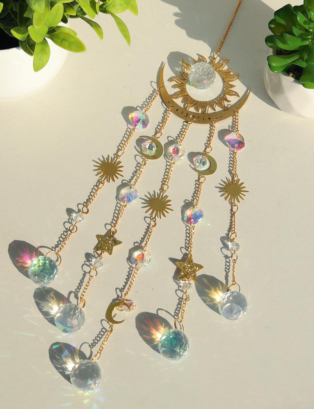 Vintage Gold Crystal Pendant - DippedShop Wholesale - #7219