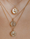 Gold Plated Zodiac Pendant Necklace - DippedShop Wholesale - #3875