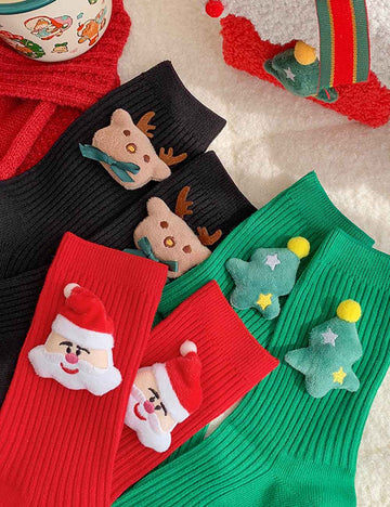 Christmas Creative Cartoon Thick Crew Socks DP25G751