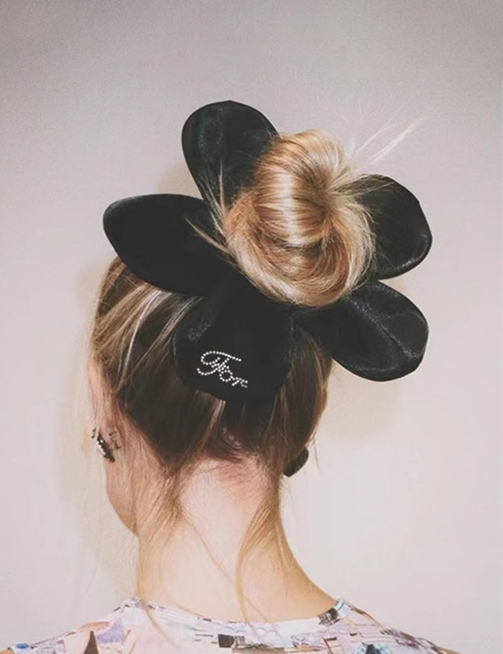 Flower Stretchy Hair Scrunchie - DippedShop Wholesale - #6963