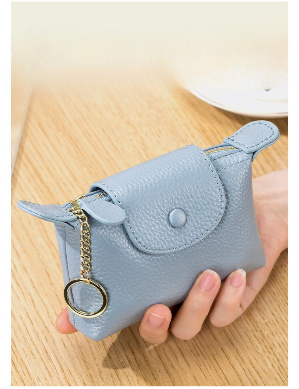 Vintage Solid Color Mini Coin Purse Wallet MK2LEM6W10BWB26