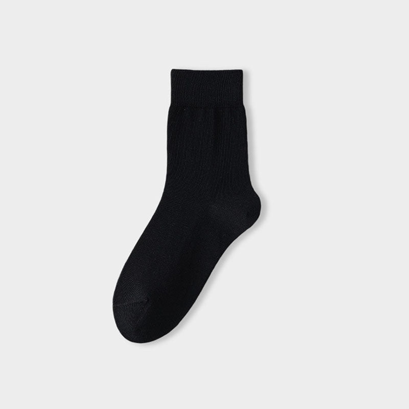 Solid Cotton Crew Socks - DippedShop Wholesale - #5187