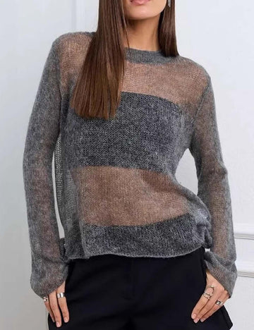 Casual Solid Color Hollow Out Knit Cover-Up DP25E430