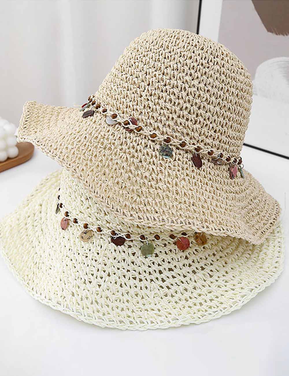 Solid Straw Sun Hat - DippedShop Wholesale - #5347
