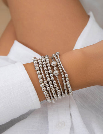 Trendy Layered Round Beaded St - DippedShop Wholesale - #6643